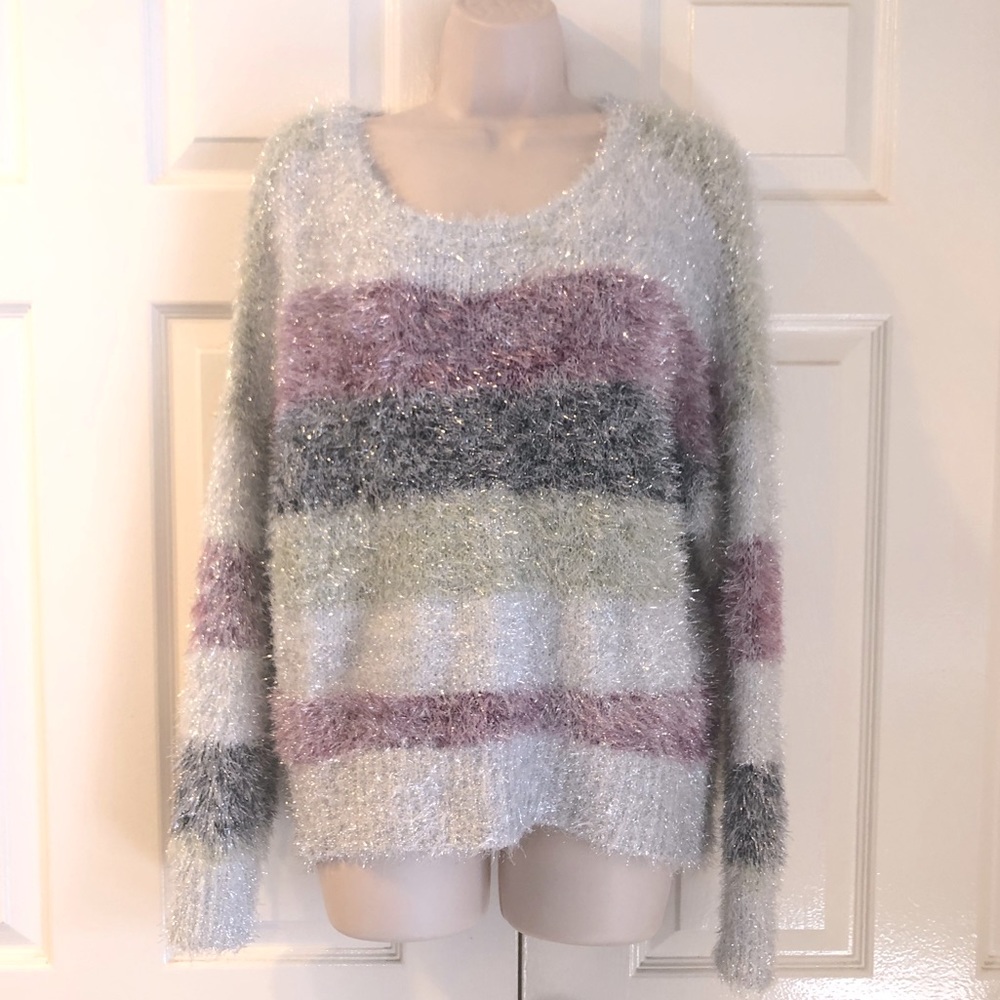 NWT-Wild Fable-Soft-Metallic Shimmer Sweater-Sz M - Picture 1 of 5